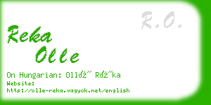 reka olle business card